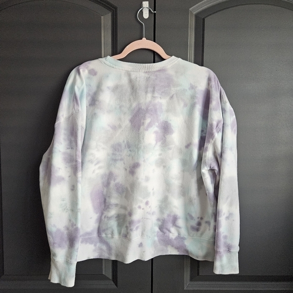 Rebellious One Cropped Tie Dye Sweatshirt Sz M - Picture 2 of 4